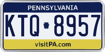 PA license plate KTQ8957