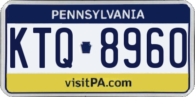 PA license plate KTQ8960