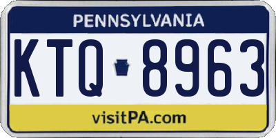 PA license plate KTQ8963