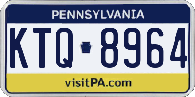 PA license plate KTQ8964