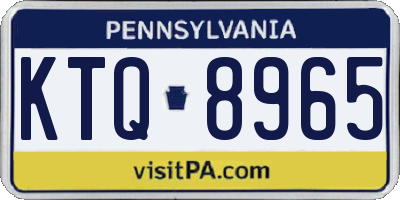 PA license plate KTQ8965