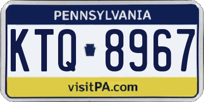 PA license plate KTQ8967