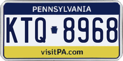 PA license plate KTQ8968