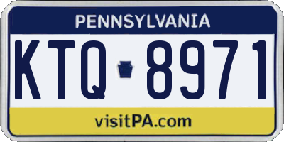 PA license plate KTQ8971