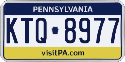 PA license plate KTQ8977