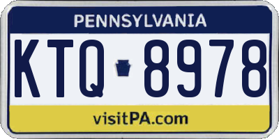 PA license plate KTQ8978