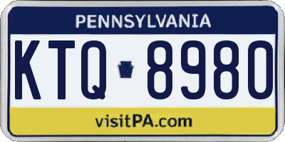 PA license plate KTQ8980