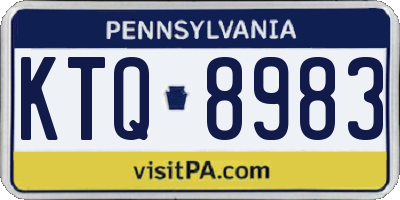 PA license plate KTQ8983