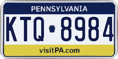 PA license plate KTQ8984