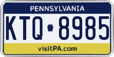 PA license plate KTQ8985