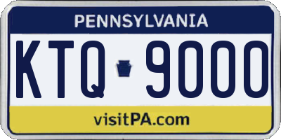 PA license plate KTQ9000