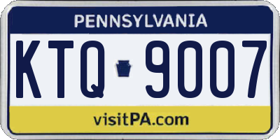 PA license plate KTQ9007