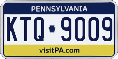 PA license plate KTQ9009