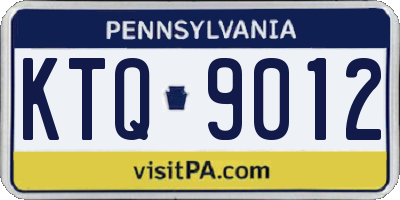 PA license plate KTQ9012