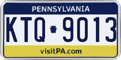 PA license plate KTQ9013