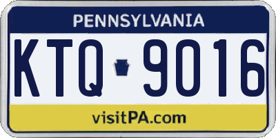 PA license plate KTQ9016