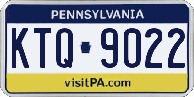 PA license plate KTQ9022