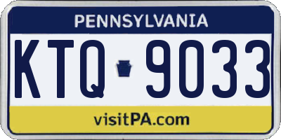 PA license plate KTQ9033
