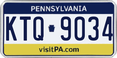 PA license plate KTQ9034
