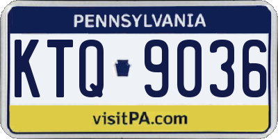 PA license plate KTQ9036