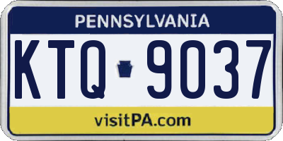 PA license plate KTQ9037
