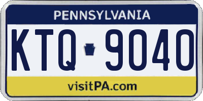 PA license plate KTQ9040