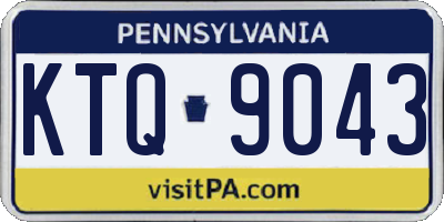 PA license plate KTQ9043