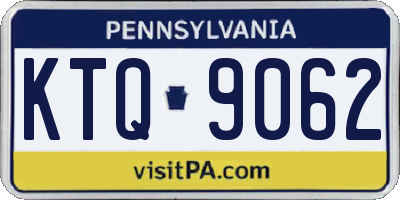 PA license plate KTQ9062