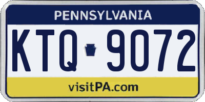 PA license plate KTQ9072