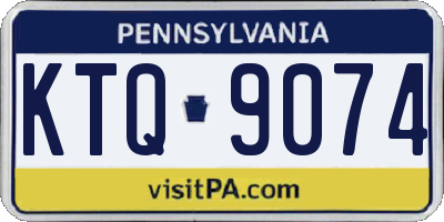 PA license plate KTQ9074