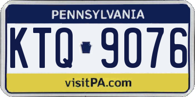 PA license plate KTQ9076