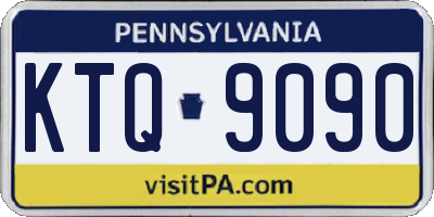 PA license plate KTQ9090