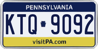 PA license plate KTQ9092
