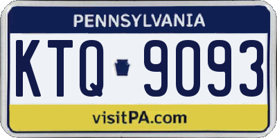 PA license plate KTQ9093