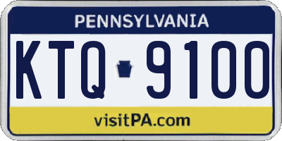 PA license plate KTQ9100