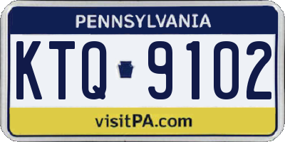 PA license plate KTQ9102