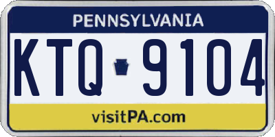 PA license plate KTQ9104