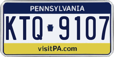 PA license plate KTQ9107