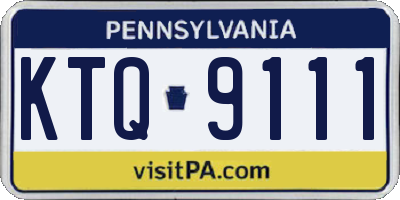 PA license plate KTQ9111