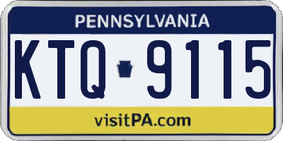 PA license plate KTQ9115