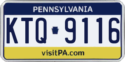 PA license plate KTQ9116