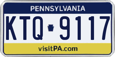 PA license plate KTQ9117