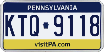 PA license plate KTQ9118
