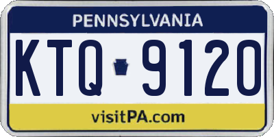 PA license plate KTQ9120