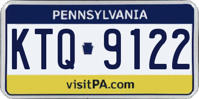 PA license plate KTQ9122