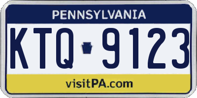 PA license plate KTQ9123