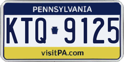 PA license plate KTQ9125