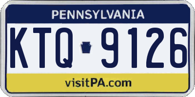 PA license plate KTQ9126