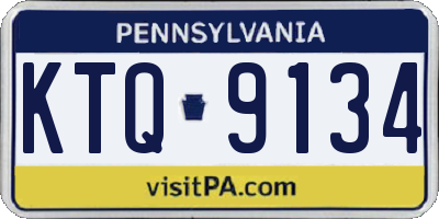 PA license plate KTQ9134