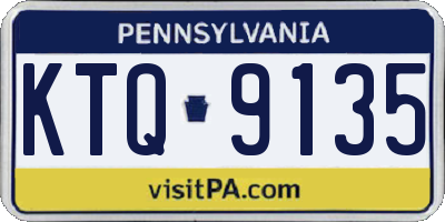 PA license plate KTQ9135